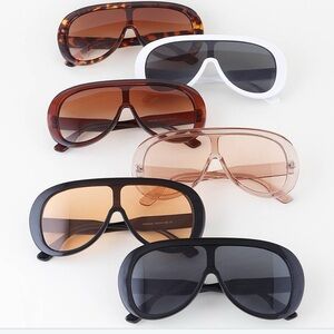 Stylish Oversized Sunglasses white only